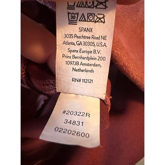 Spanx Faux Suede Leggings Mauve M - Picture 5 of 7